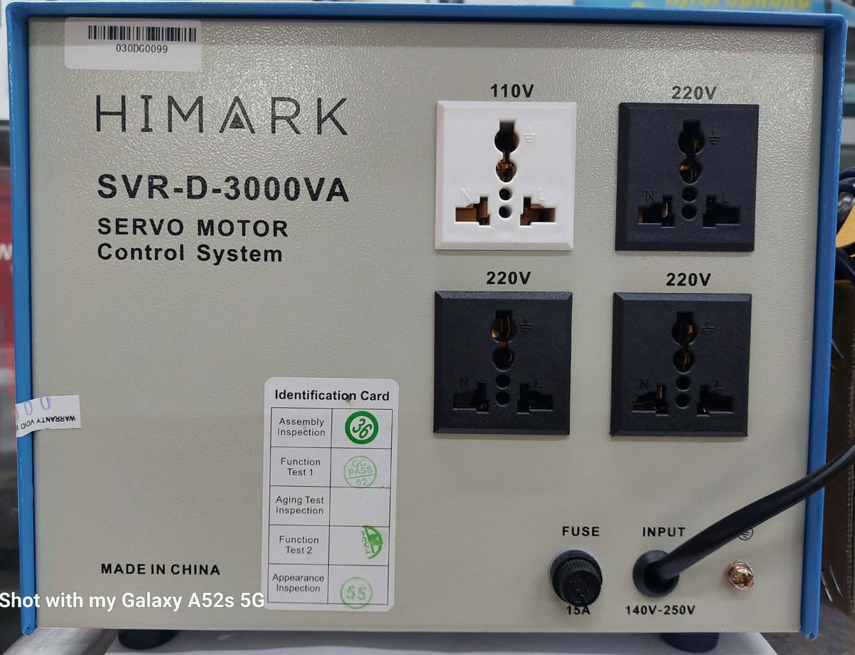 HIMARK SVR-D3000VA AVR - 2100W MAX LOAD - Value Series - Servo Motor Control System -Digital Display