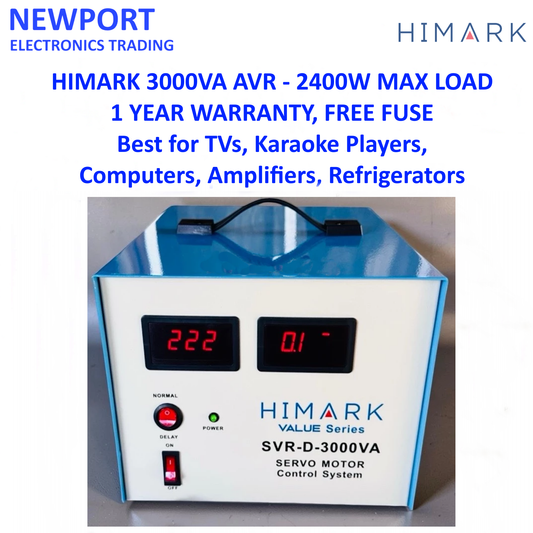HIMARK SVR-D3000VA AVR - 2100W MAX LOAD - Value Series - Servo Motor Control System -Digital Display